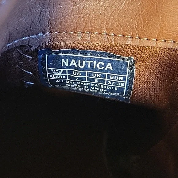 Nautica ALARA Brown Ankle Boots with Side Zipper and Low Heel, NEW - Picture 8 of 11